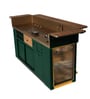 Model X 2.0 Metal Bar Cabinet With Dual Fridge and Wireless Charging Port in Imperial Green Finish