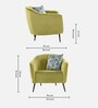 Modena Fabric Lounge Chair in Green Colour