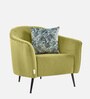 Modena Fabric Lounge Chair in Green Colour