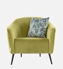 Modena Fabric Lounge Chair in Green Colour