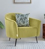 Modena Fabric Lounge Chair in Green Colour