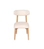Modena White Baswara Marble Top 6 Seater Dining Set In Natural Finish