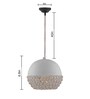 Modena White Metal Hanging Light