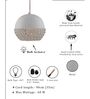 Modena White Metal Hanging Light