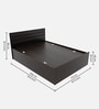Modern Queen Bed in Wenge and Grey Finish Modern Queen Bed in Wenge and Grey Finish