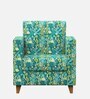 Modern Fabric 1 Seater Sofa In Tropical Ikkat Multicolor Colour