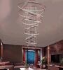 Modern 11-Ring Spiral LED Chandelier   Double Height Chandelier
