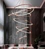 Modern 11-Ring Spiral LED Chandelier   Double Height Chandelier