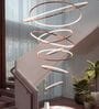 Modern 11-Ring Spiral LED Chandelier   Double Height Chandelier
