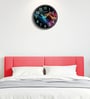 Black Modern Wall Clock With 3D Radium Numbers (12.75 Inch)