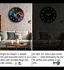 Black Modern Wall Clock With 3D Radium Numbers (12.75 Inch)