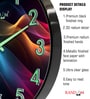 Black Modern Wall Clock With 3D Radium Numbers (12.75 Inch)