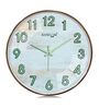 White Modern Wall Clock With Copper Frame (12.75 Inch)
