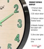 Black Metallic Modern Wall Clock (12.75 Inch)