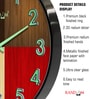 Black Metallic Modern Wall Clock (12.75 Inch)