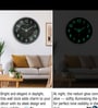 Black Modern Wall Clock With 3D Radium Numbers (12.75 Inch)