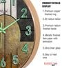 Black Modern Wall Clock With 3D Radium Numbers (12.75 Inch)