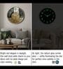 Black Modern Wall Clock With 3D Radium Numbers (12.75 Inch)