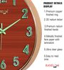 Copper Modern Wall Clock With 3D Radium Numbers (12.75 Inch)