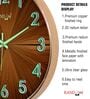 Copper Modern Wall Clock With 3D Radium Numbers (12.75 Inch)