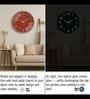 Copper Modern Wall Clock With 3D Radium Numbers (12.75 Inch)