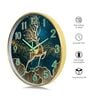 Gold Modern Wall Clock With 3D Radium Numbers (12.75 Inch)