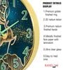 Gold Modern Wall Clock With 3D Radium Numbers (12.75 Inch)