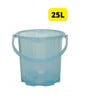 Modern 25 Ltrs Blue 3 Pc Polypropylene Bucket Set