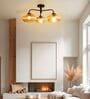 Modern 3-Light Ribbed Glass Chandelier