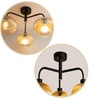 Modern 3-Light Ribbed Glass Chandelier