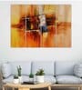 The Medieval Mastery Red Wood Framed Abstract Art Panel Set of 4