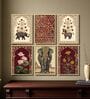 Royal Elephant Wall Art Framed Set of 6
