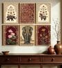 Royal Elephant Wall Art Framed Set of 6
