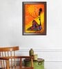 Modern African Multicolour MDF Framed Wall Painting