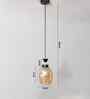 Modern Amber Glass Black Hanging light