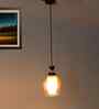 Modern Amber Glass Black Hanging light