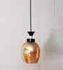 Modern Amber Glass Black Hanging light