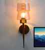 Modern Amber Glass Shade Wall Sconce
