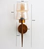 Modern Amber Glass Shade Wall Sconce