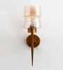 Modern Amber Glass Shade Wall Sconce