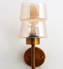 Modern Amber Glass Shade Wall Sconce