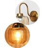 Modern Amber Round Cylinder Glass Wall Lamp