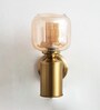 Modern Amber Tinted Jar Glass  Wall Sconce