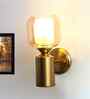 Modern Amber Tinted Jar Glass  Wall Sconce