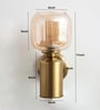 Modern Amber Tinted Jar Glass  Wall Sconce