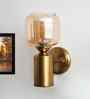 Modern Amber Tinted Jar Glass  Wall Sconce
