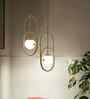Modern Arc Pendant Light   Gold Frame with Frosted Glass Globe