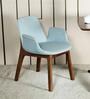 Modern Fabric Dining Chair In Ice Blue Colour