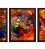 Modern Art MDF Set of 3 Wall Art Panel