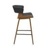 Modern Bar Stool In Brown Finish